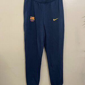 Nike FC Barcelona French Terry Soccer Sweatpants Navy CW0571-452 Men Size L NEW